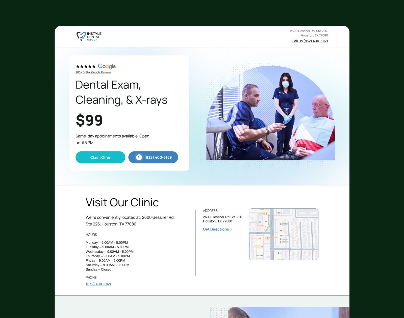 Instyle Dental Group website design screenshot